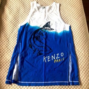 KENZO summer top white and blue